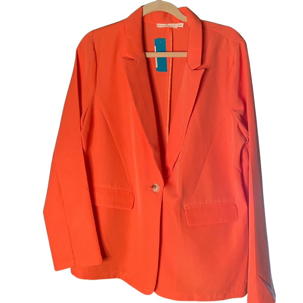 Lush Coral Single Button Blazer - size l - Picture 2 of 10